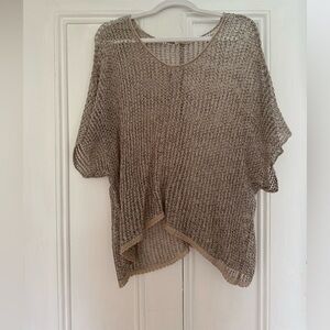Eileen Fisher Open Stitch Short Sleeved Sweater